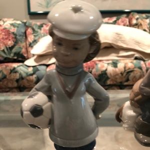 Lladro boy with soccer ball